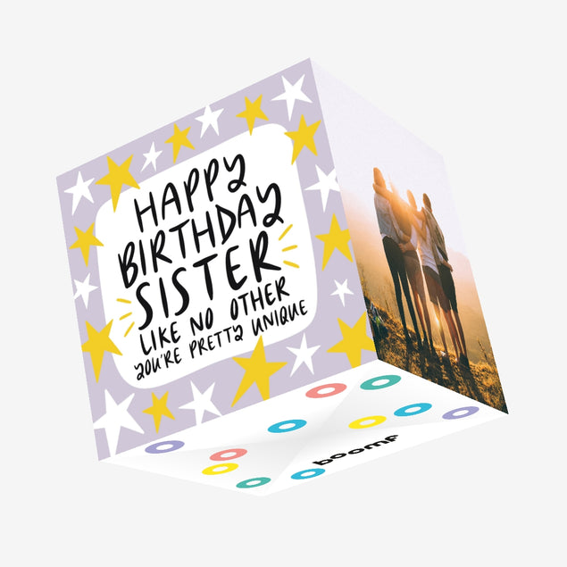 Happy Birthday Sister Like No Other Confetti-exploding Greetings Card