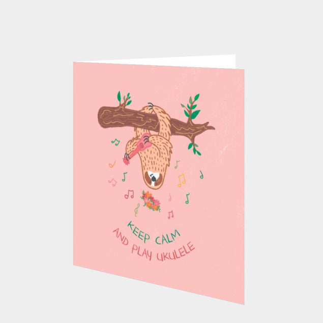 Play Ukulele Pink Card