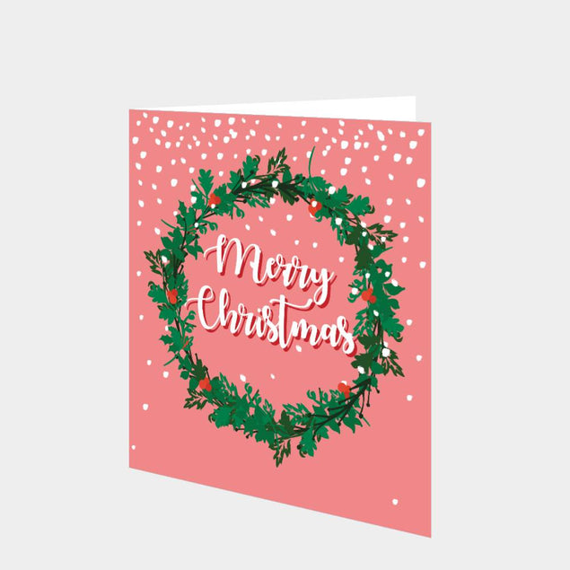 Merry Christmas Wreath Card