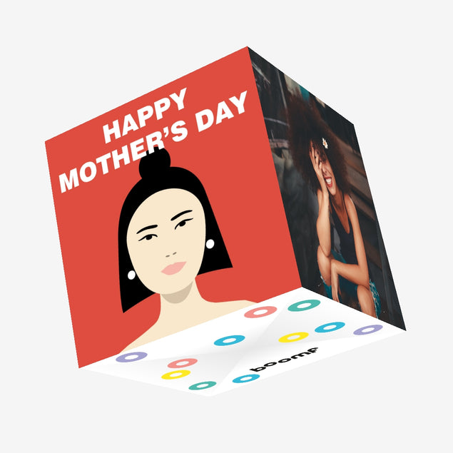 Happy Mother's Day Gorgeous Simple Red Confetti-exploding Greetings Card