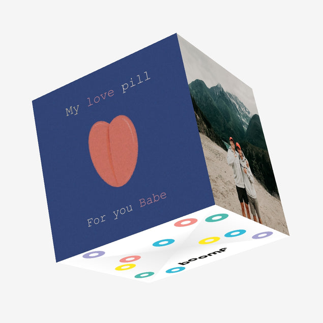 My Love Pill Confetti-exploding Greetings Card