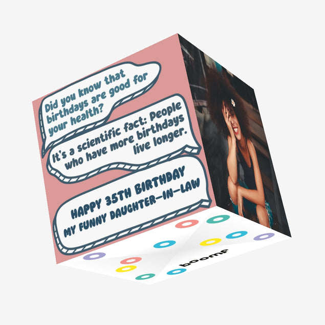 Funny Dialogues Happy 35th Birthday Daughter-In-Law Confetti-exploding Greetings Card