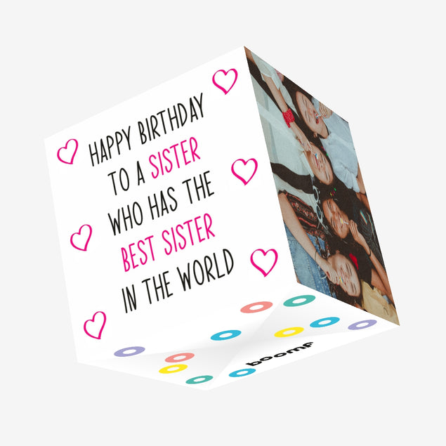 Best Sister In The World Confetti-exploding Greetings Card