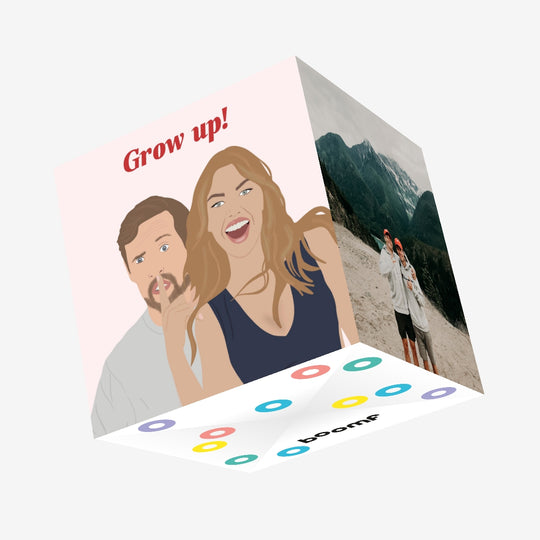 Grow Up The Therapy Crouch Birthday Confetti-exploding Greetings Card