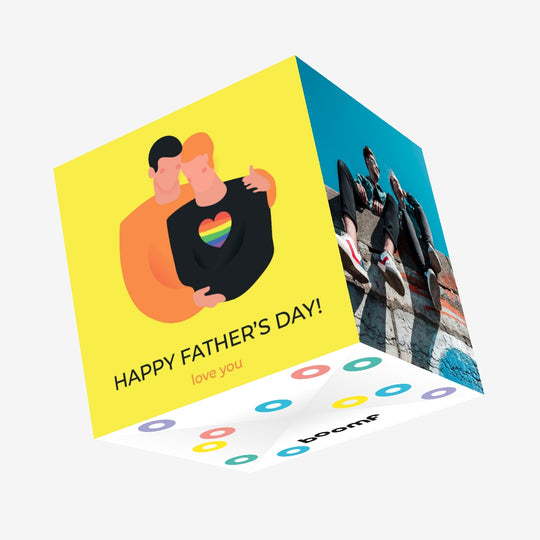 Father's Day Pride Confetti-exploding Greetings Card