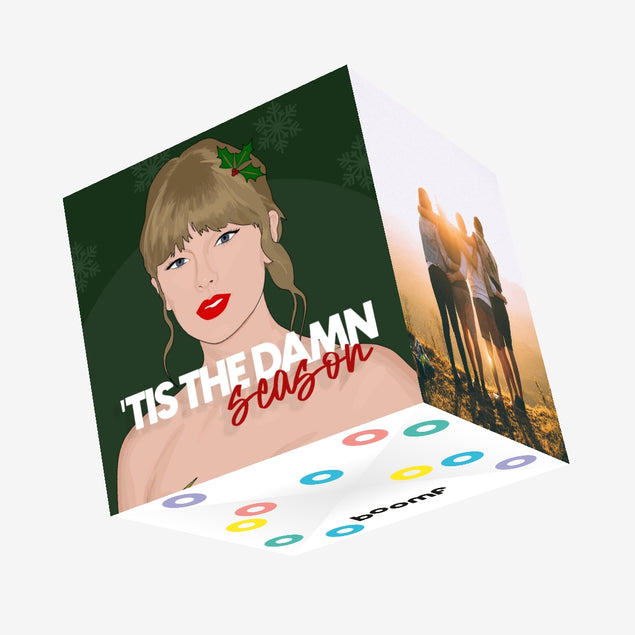 'Tis The Damn Season Merry Christmas Confetti-exploding Greetings Card