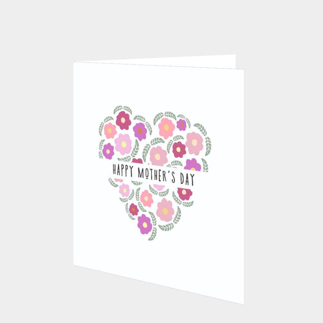 Happy Mother's Day Pink Heart Card