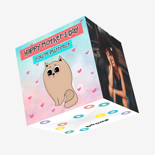 Happy Mother's Day You Are Purrfect Cute Cat Confetti-exploding Greetings Card