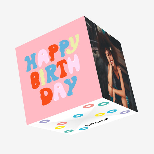 Bubble Writing Birthday Confetti-exploding Greetings Card
