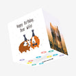 Cute Guinea Pigs Happy Birthday Wife Confetti-exploding Greetings Card