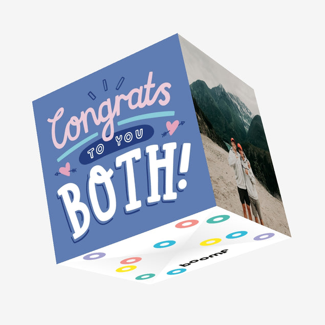 Congrats To You Both Love Confetti Exploding Greetings Card Boomf