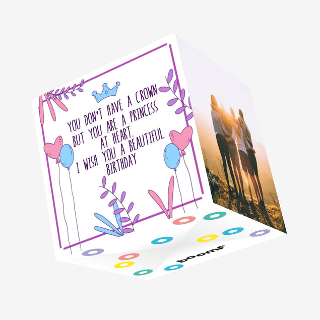 Happy Birthday Princess At Heart Confetti-exploding Greetings Card
