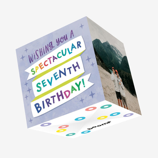 Spectacular Seventh Confetti-exploding Greetings Card