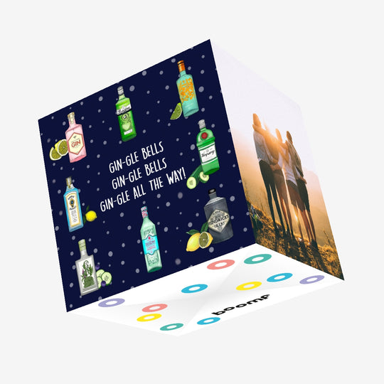 Gin-gle All The Way! Christmas Confetti-exploding Greetings Card
