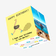 Running Ostrich Happy Birthday Confetti-exploding Greetings Card
