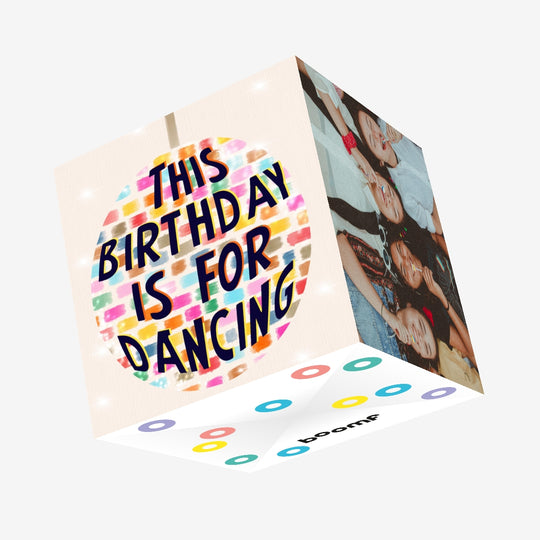 This Birthday Is For Dancing Disco Ball Birthday Confetti-exploding Greetings Card