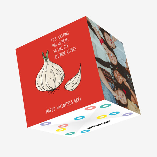 Take Off All Your Cloves Valentine's Day Confetti-exploding Greetings Card