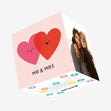 Mr & Mrs Congratulations Cute Hearts Confetti-exploding Greetings Card