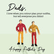 2 Dads Matching Clothes Fathers Day card - 1