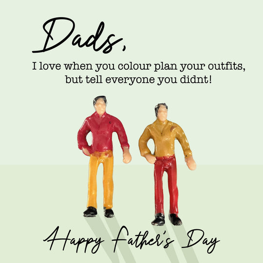 2 Dads Matching Outfits Father's Day Card