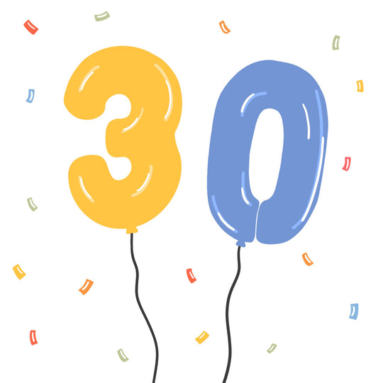 30 Balloons Multi Card