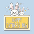 Happy Father's Day Blue Card