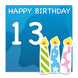 Happy 13th Birthday Card
