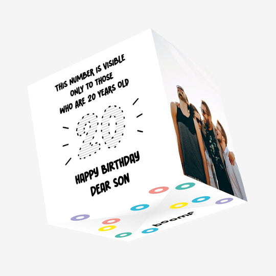 Visible Number To Those Who Are 20 Happy Birthday Son Confetti-exploding Greetings Card
