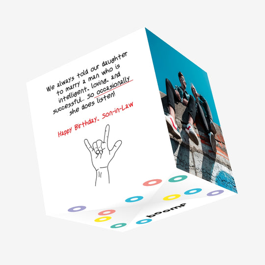 You Rock Happy Birthday Son-In-Law Confetti-exploding Greetings Card