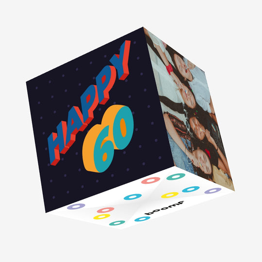 Happy 60 Confetti-exploding Greetings Card
