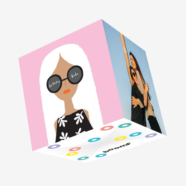 Birthday Babe Confetti-exploding Greetings Card