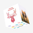 Merry Christmas Majestic Red Stag Confetti-exploding Greetings Card