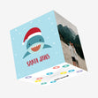 Santa Jaws Christmas Confetti-exploding Greetings Card