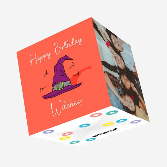 Happy Birthday, Witches! Witch Hat Confetti-exploding Greetings Card