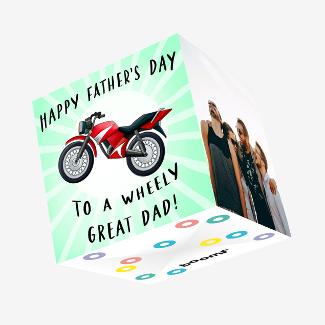 A Wheely Great Dad! Confetti-exploding Greetings Card