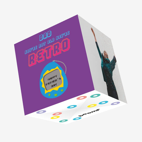 Retro Dad Father's Day Confetti-exploding Greetings Card