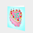 25 Birthday Cake Card