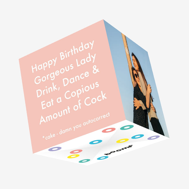 Eat A Copious Amount of Cock* Confetti-exploding Greetings Card
