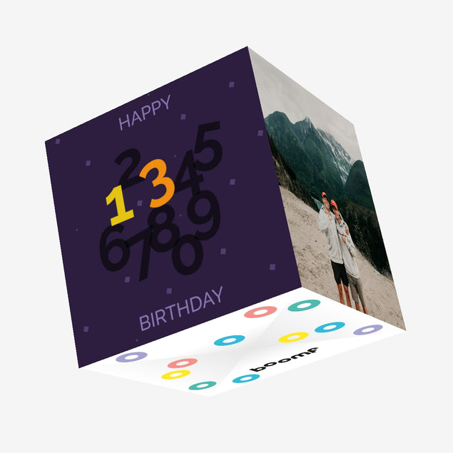 Colorful Numbers Happy 13th Birthday Confetti-exploding Greetings Card ...