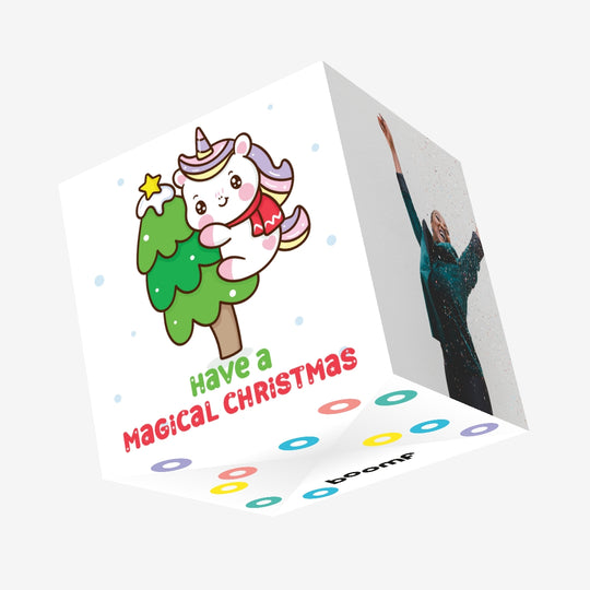 Have A Magical Christmas Unicorn Confetti-exploding Greetings Card