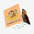I'm Bananas Over You Cute Baby Monkey Valentine's Day Confetti-exploding Greetings Card