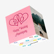 Happy 20th Anniversary Pink Hearts Confetti-exploding Greetings Card