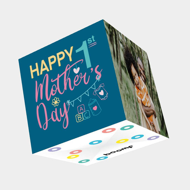 Happy First Mother's Day Bomb 3D Cube Card