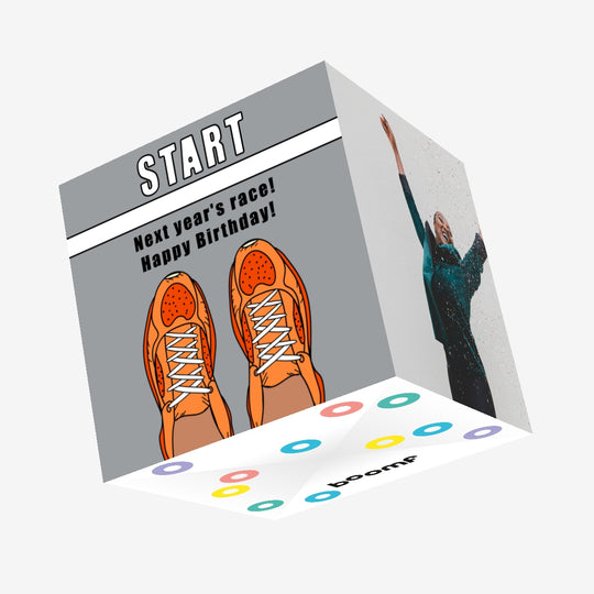 Next Year's Race Happy Birthday Confetti-exploding Greetings Card