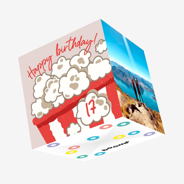 Happy 17th Birthday Popcorn Confetti-exploding Greetings Card