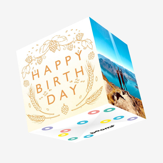 Happy Birthday Hops Confetti-exploding Greetings Card