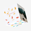 Happy Thanksgiving Falling Leaves Confetti-exploding Greetings Card