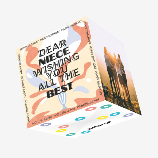 Milkshake Happy Birthday Niece Confetti-exploding Greetings Card