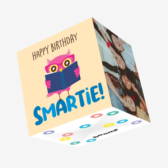 Owl Happy Birthday Smartie Confetti-exploding Greetings Card