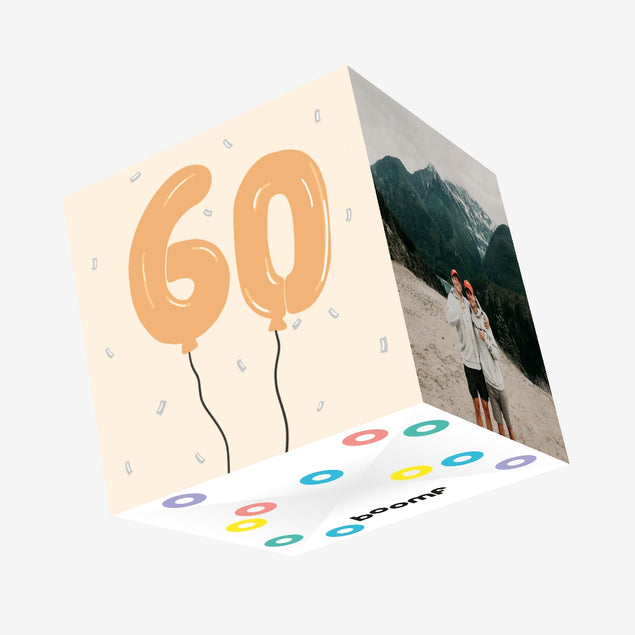 60 Balloons Confetti-exploding Greetings Card – Boomf